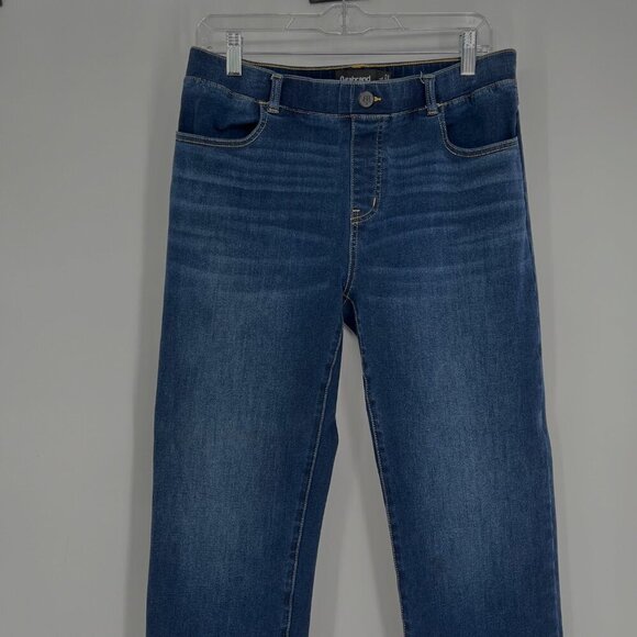 Betabrand Women's Blue Straight Leg 4‎ Pocket Denim Jeans L - Picture 2 of 8